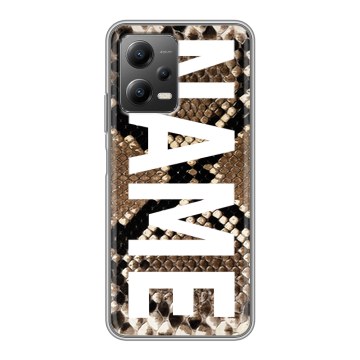 Силиконовый чехол на Xiaomi Poco X5 с принтом NAME