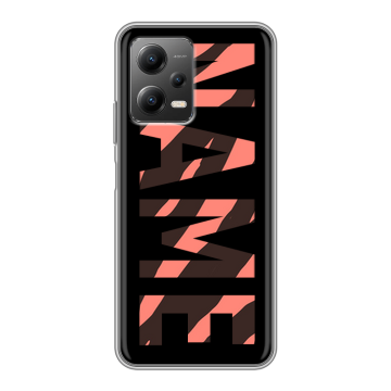 Силиконовый чехол на Xiaomi Poco X5 с принтом NAME