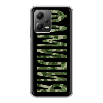 Силиконовый чехол на Xiaomi Poco X5 с принтом ФАМИЛИЯ