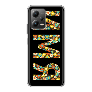 Силиконовый чехол на Xiaomi Poco X5 с принтом ИМЯ