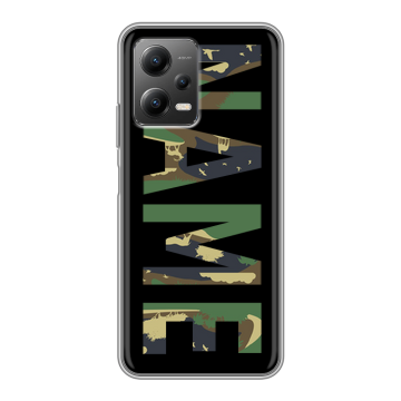 Силиконовый чехол на Xiaomi Poco X5 с принтом NAME