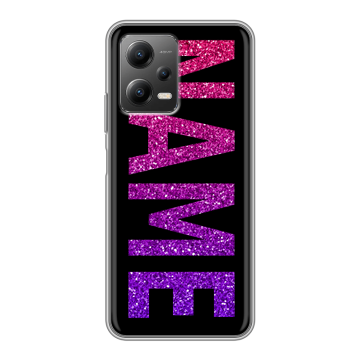 Силиконовый чехол на Xiaomi Poco X5 с принтом NAME