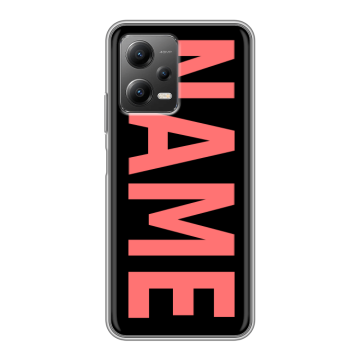 Силиконовый чехол на Xiaomi Poco X5 с принтом NAME