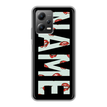 Силиконовый чехол на Xiaomi Poco X5 с принтом NAME