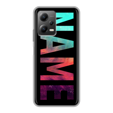 Силиконовый чехол на Xiaomi Poco X5 с принтом NAME