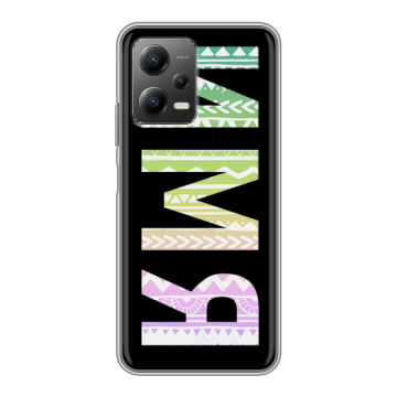Силиконовый чехол на Xiaomi Poco X5 с принтом ИМЯ