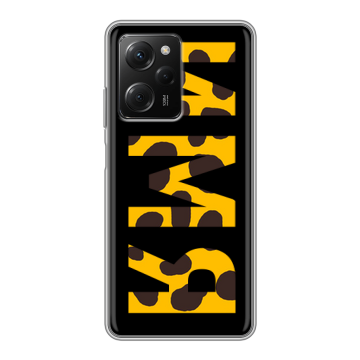 Силиконовый чехол на Xiaomi Poco X5 Pro с принтом ИМЯ