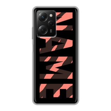 Силиконовый чехол на Xiaomi Poco X5 Pro с принтом NAME