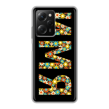 Силиконовый чехол на Xiaomi Poco X5 Pro с принтом ИМЯ