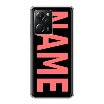 Силиконовый чехол на Xiaomi Poco X5 Pro с принтом NAME