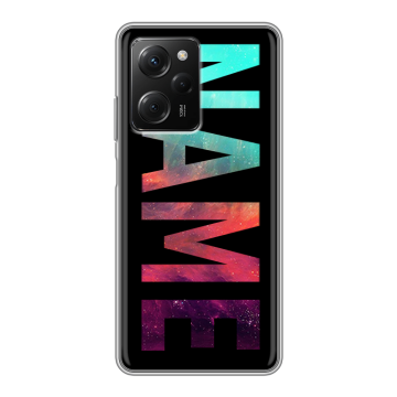 Силиконовый чехол на Xiaomi Poco X5 Pro с принтом NAME