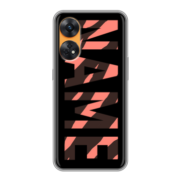 Силиконовый чехол на OPPO Reno8 T с принтом NAME