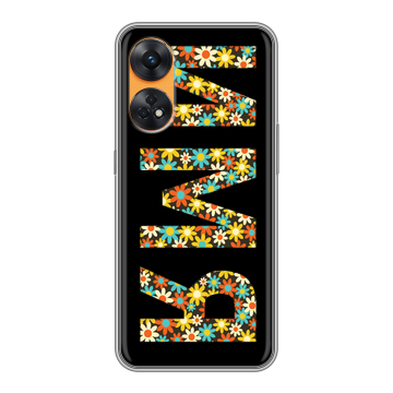 Силиконовый чехол на OPPO Reno8 T с принтом ИМЯ
