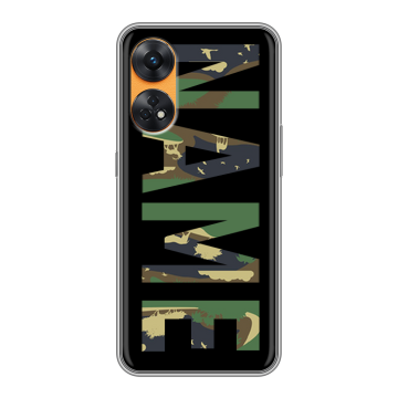 Силиконовый чехол на OPPO Reno8 T с принтом NAME