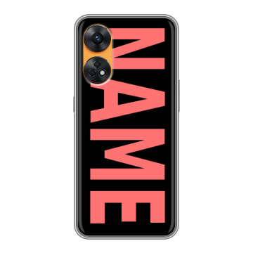 Силиконовый чехол на OPPO Reno8 T с принтом NAME