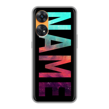 Силиконовый чехол на OPPO Reno8 T с принтом NAME