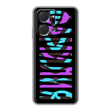Силиконовый чехол на Huawei Honor X7a с принтом ФАМИЛИЯ