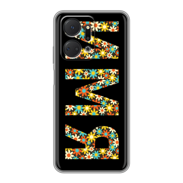 Силиконовый чехол на Huawei Honor X7a с принтом ИМЯ
