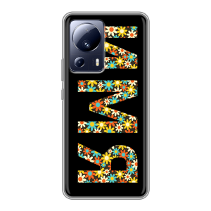 Силиконовый чехол на Xiaomi 13 Lite с принтом ИМЯ
