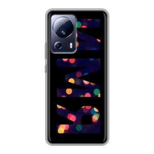 Силиконовый чехол на Xiaomi 13 Lite с принтом ИМЯ