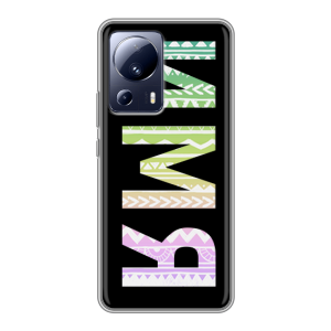 Силиконовый чехол на Xiaomi 13 Lite с принтом ИМЯ
