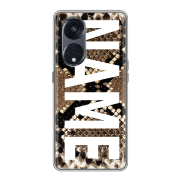 Силиконовый чехол на OPPO Reno8 T 5G с принтом NAME