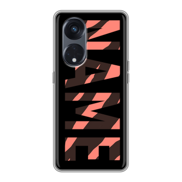 Силиконовый чехол на OPPO Reno8 T 5G с принтом NAME