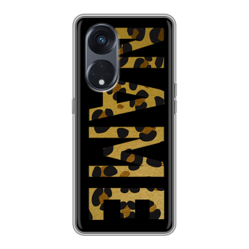 Силиконовый чехол на OPPO Reno8 T 5G с принтом NAME