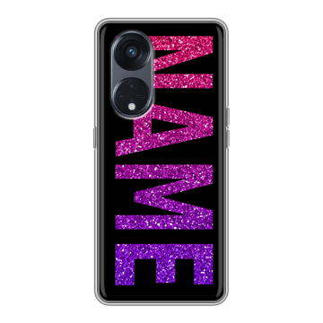Силиконовый чехол на OPPO Reno8 T 5G с принтом NAME
