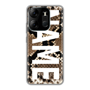 Силиконовый чехол на Tecno Spark Go 2023 с принтом NAME