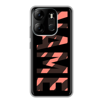 Силиконовый чехол на Tecno Spark Go 2023 с принтом NAME
