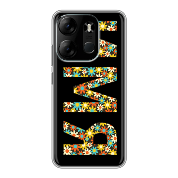 Силиконовый чехол на Tecno Spark Go 2023 с принтом ИМЯ