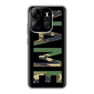 Силиконовый чехол на Tecno Spark Go 2023 с принтом NAME
