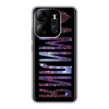 Силиконовый чехол на Tecno Spark Go 2023 с принтом ФАМИЛИЯ