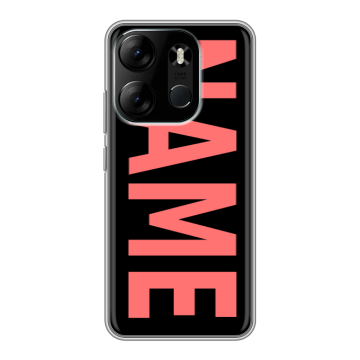 Силиконовый чехол на Tecno Spark Go 2023 с принтом NAME