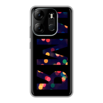 Силиконовый чехол на Tecno Spark Go 2023 с принтом ИМЯ
