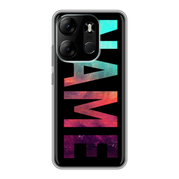 Силиконовый чехол на Tecno Spark Go 2023 с принтом NAME