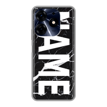 Силиконовый чехол на Tecno Spark 10 Pro с принтом NAME