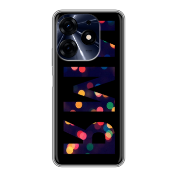 Силиконовый чехол на Tecno Spark 10 Pro с принтом ИМЯ
