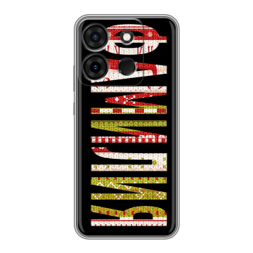 Силиконовый чехол на Infinix Smart 7 с принтом ФАМИЛИЯ