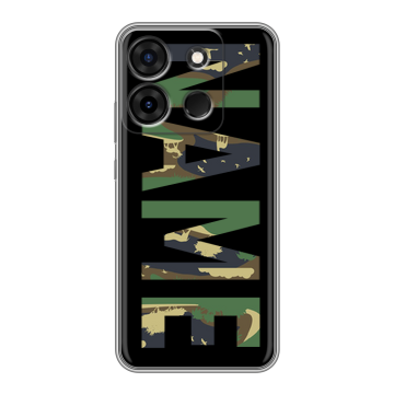 Силиконовый чехол на Infinix Smart 7 с принтом NAME
