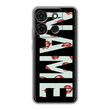 Силиконовый чехол на Infinix Smart 7 с принтом NAME