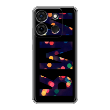Силиконовый чехол на Infinix Smart 7 с принтом ИМЯ