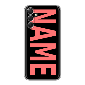 Силиконовый чехол на Samsung Galaxy A34 5G с принтом NAME