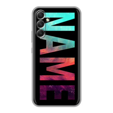 Силиконовый чехол на Samsung Galaxy A34 5G с принтом NAME