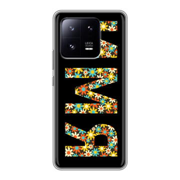 Силиконовый чехол на Xiaomi 13 Pro с принтом ИМЯ