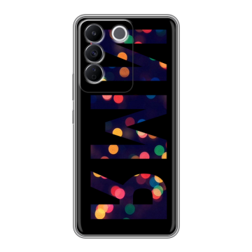 Силиконовый чехол на Vivo V27e с принтом ИМЯ