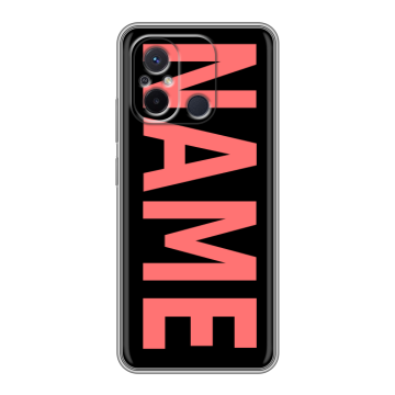 Силиконовый чехол на Xiaomi RedMi 12C с принтом NAME