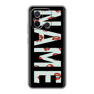 Силиконовый чехол на Xiaomi RedMi 12C с принтом NAME