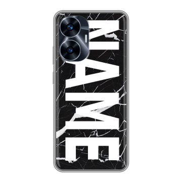 Силиконовый чехол на Realme C55 с принтом NAME
